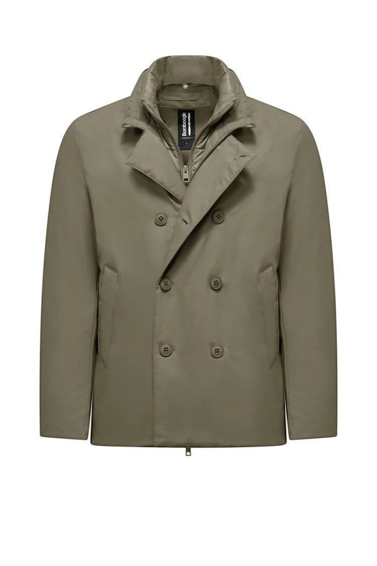 Double-Breasted Jacket with Detachable Bib