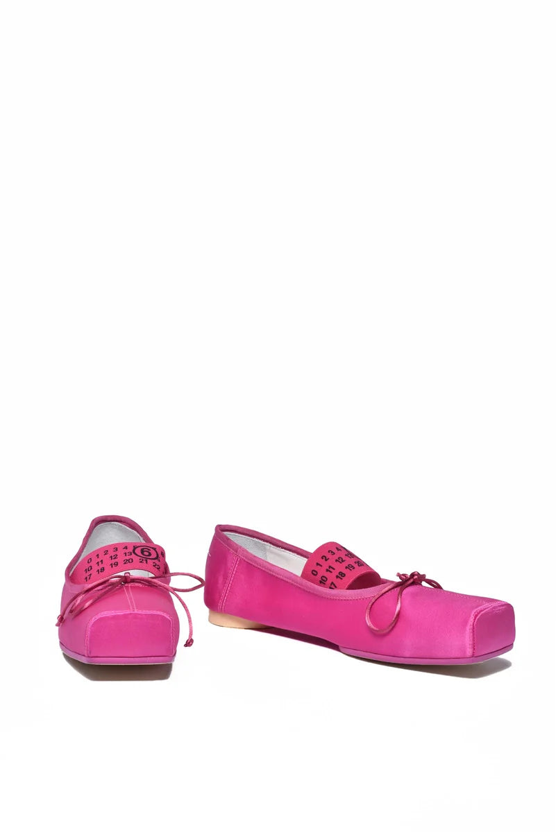 Satin Ballerinas - Fuchsia