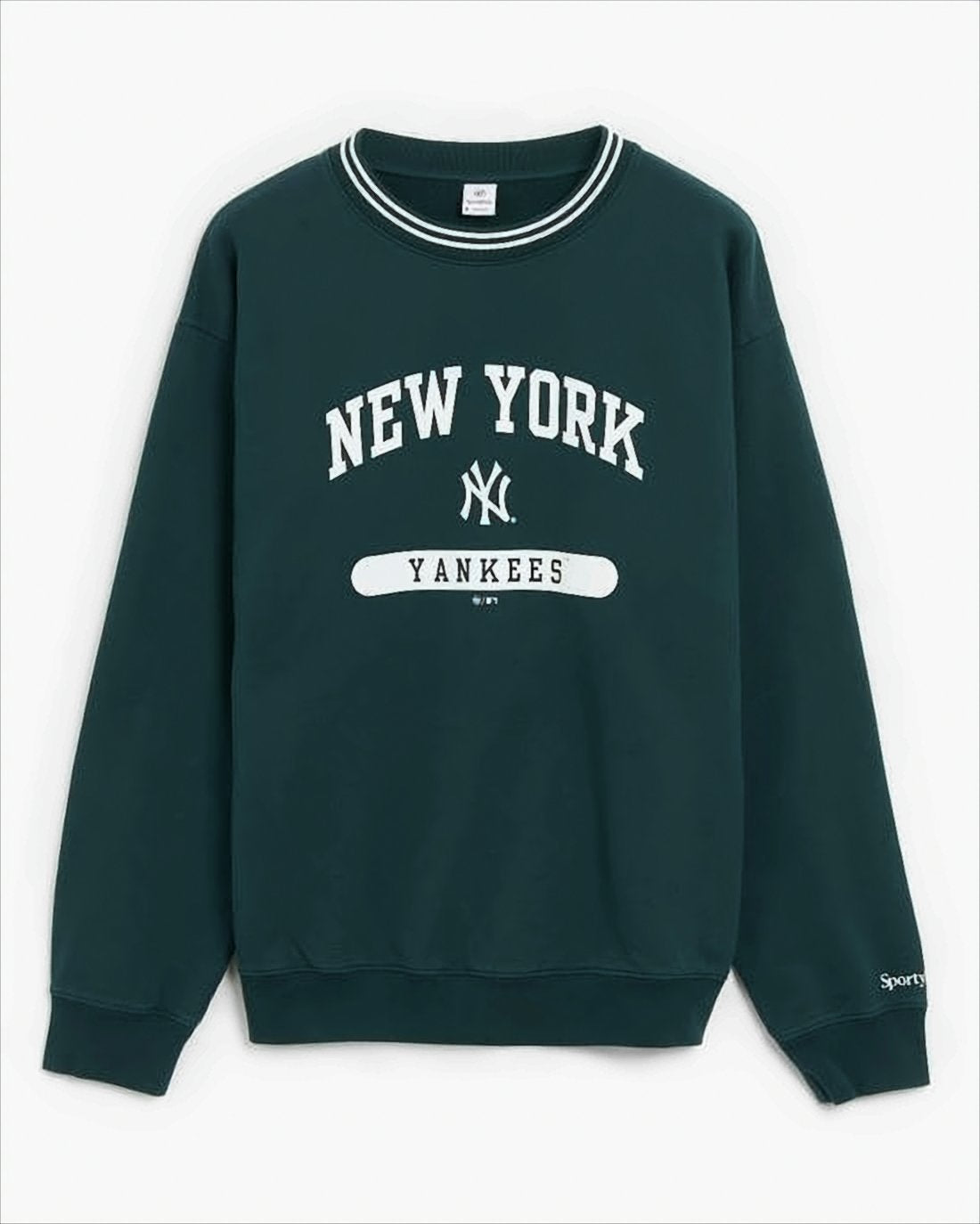 Long-Sleeve Cotton Sweatshirt with Contrasting Stripes
