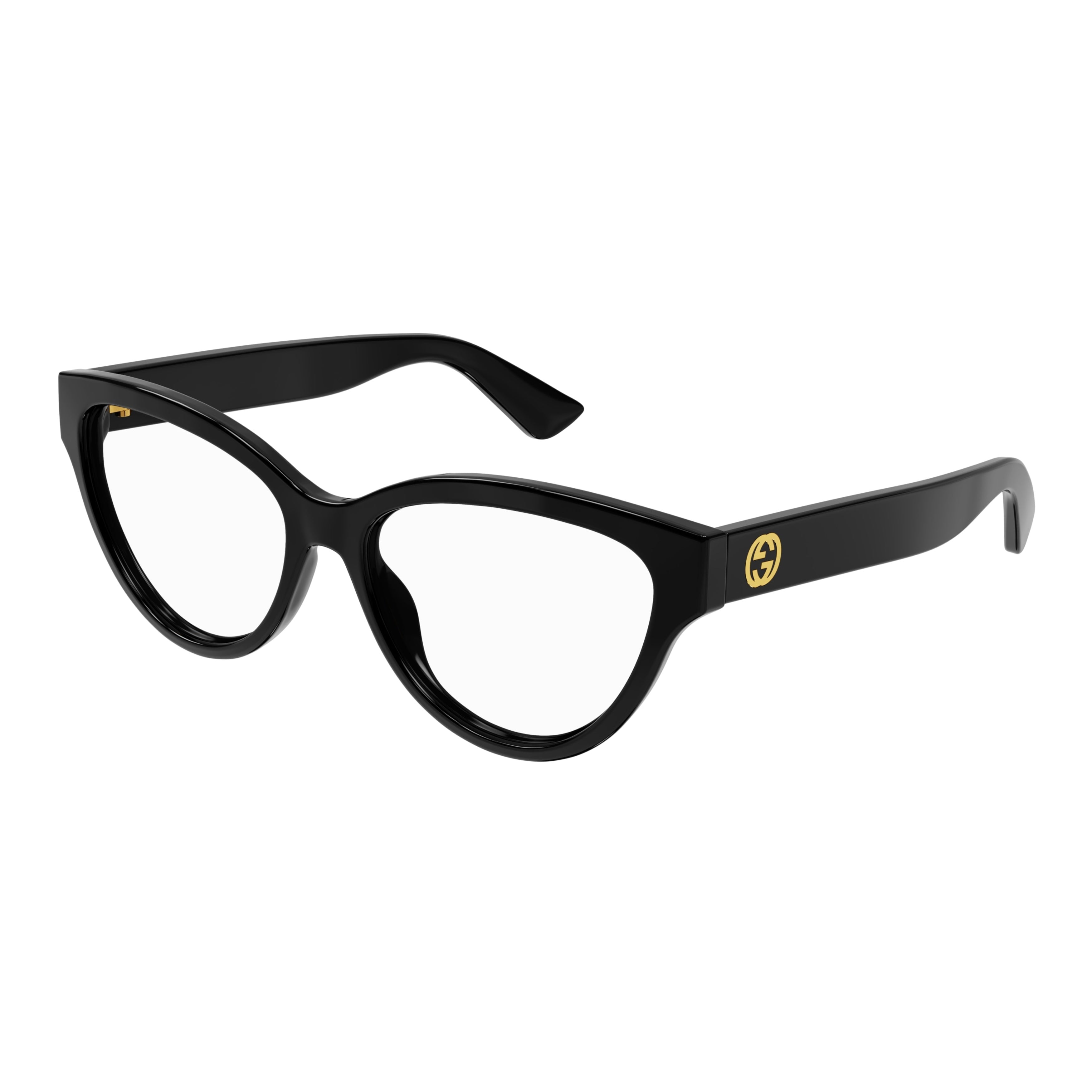 Gg1581o Glossy Black Cat-Eye Eyeglasses