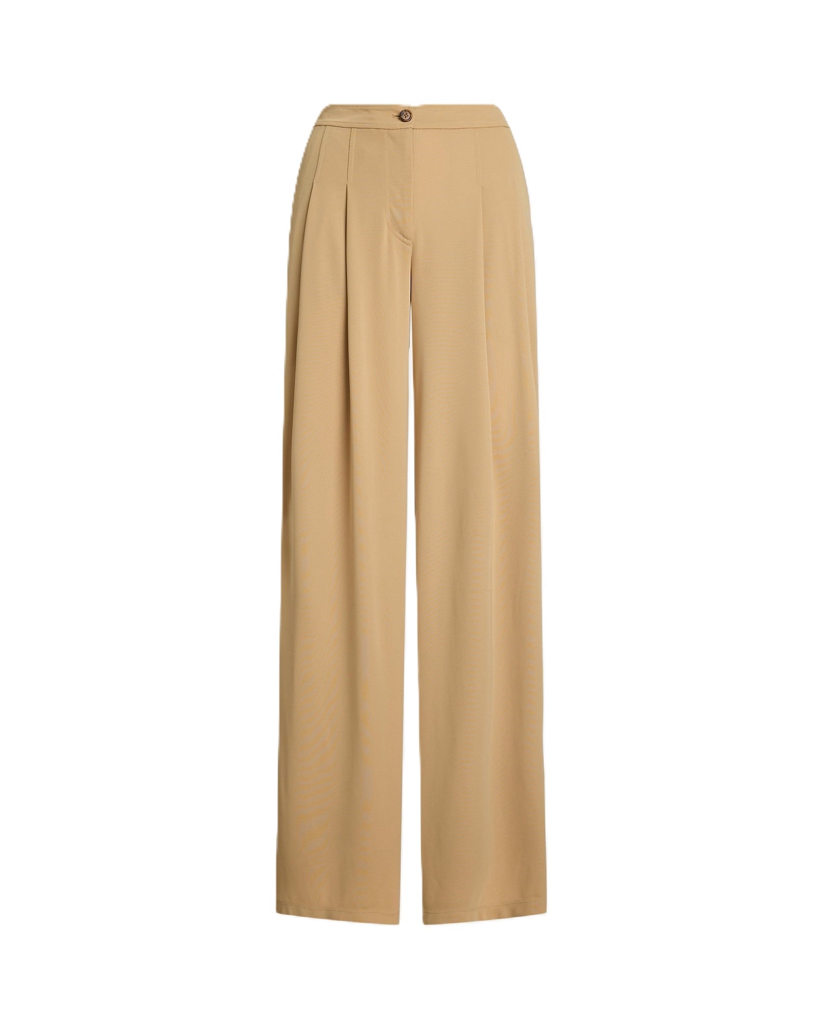Chabrell Full-Length Pleated Matte Jersey Pants