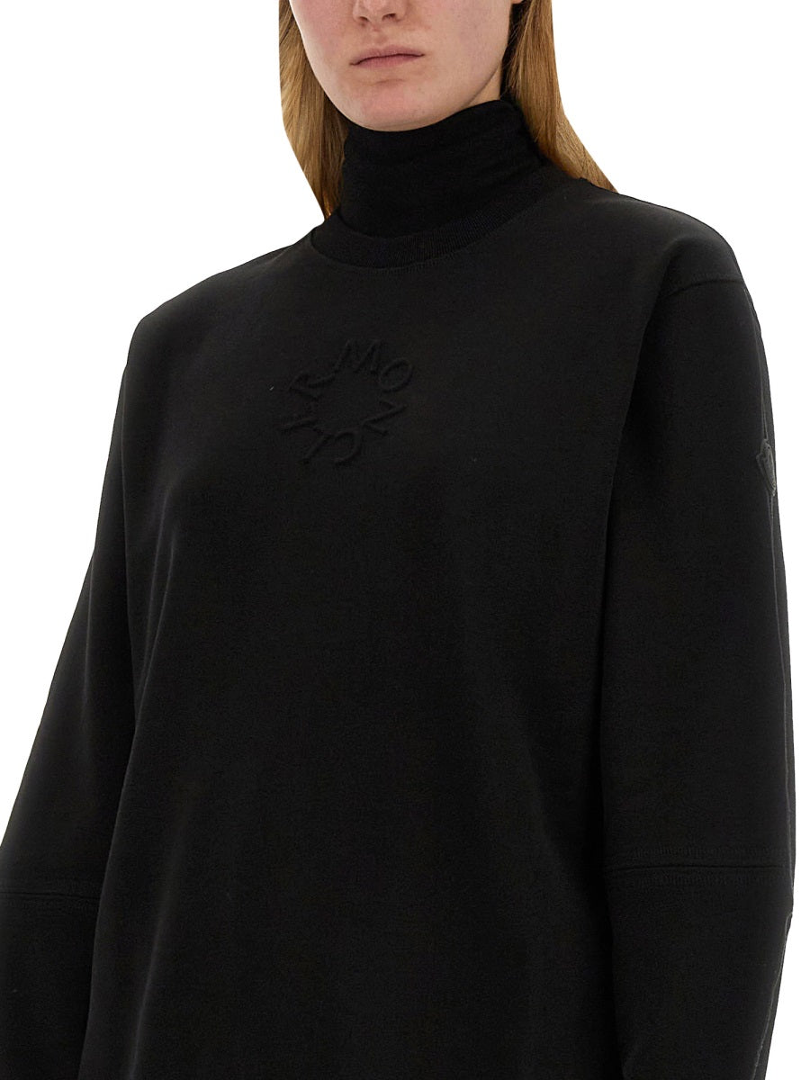Cotton Crew Neck Sweatshirt with Signature Logo