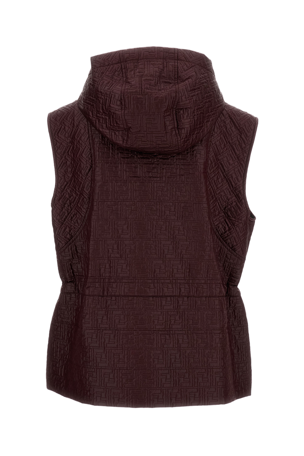 Quilted Nylon Vest with High Collar