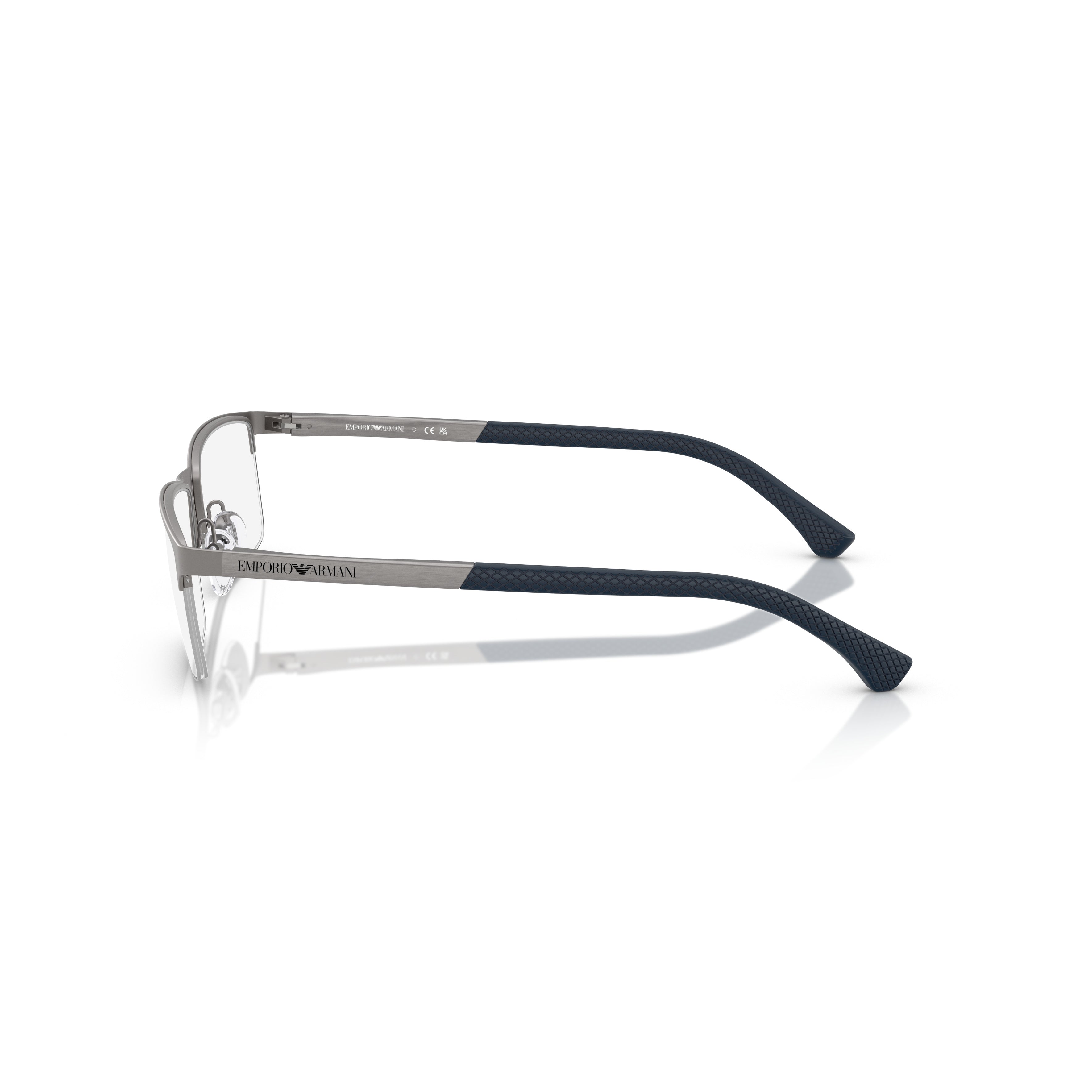 0ea1041 Rectangular Metal Frame Eyeglasses with Textured Tips