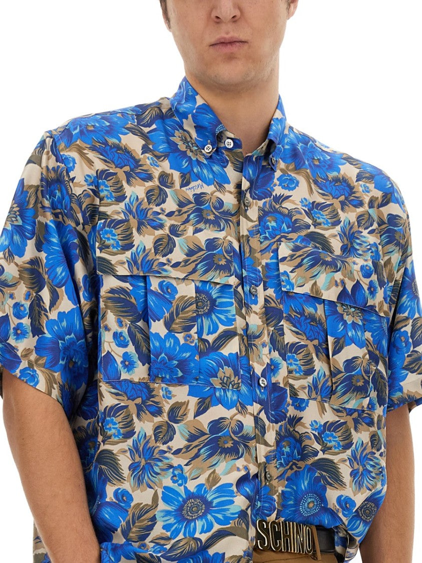 Oversized Floral Print Shirt