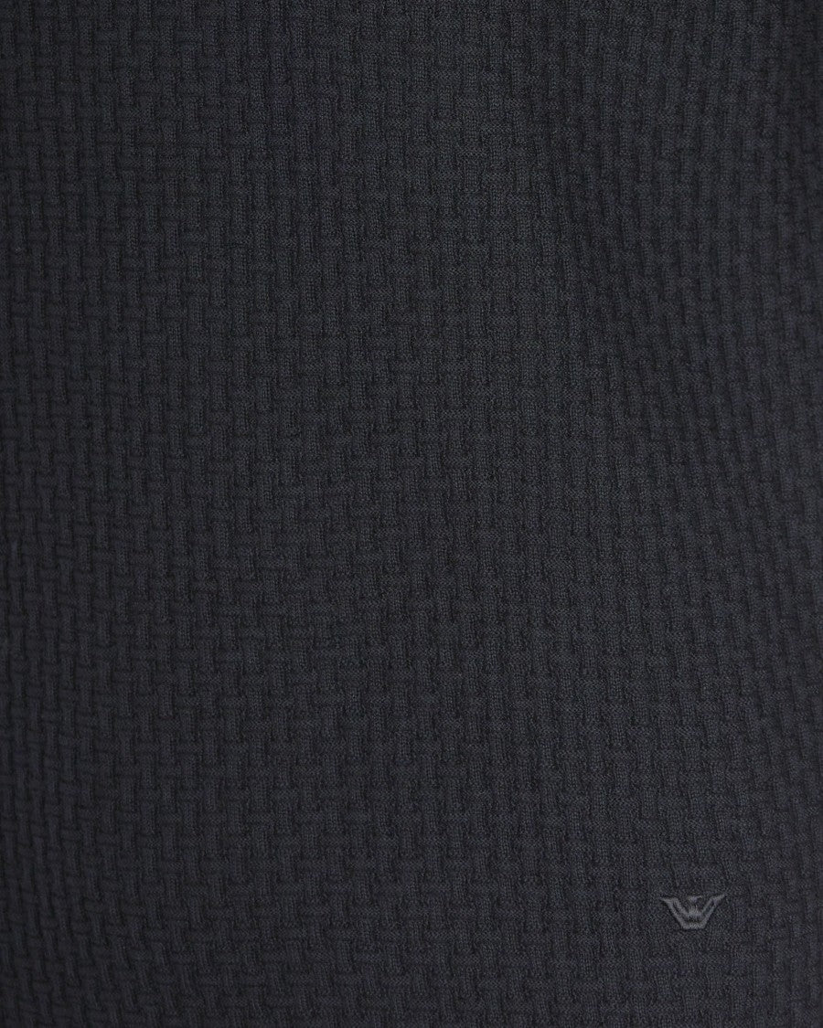 Navy Blue Virgin Wool Sweater