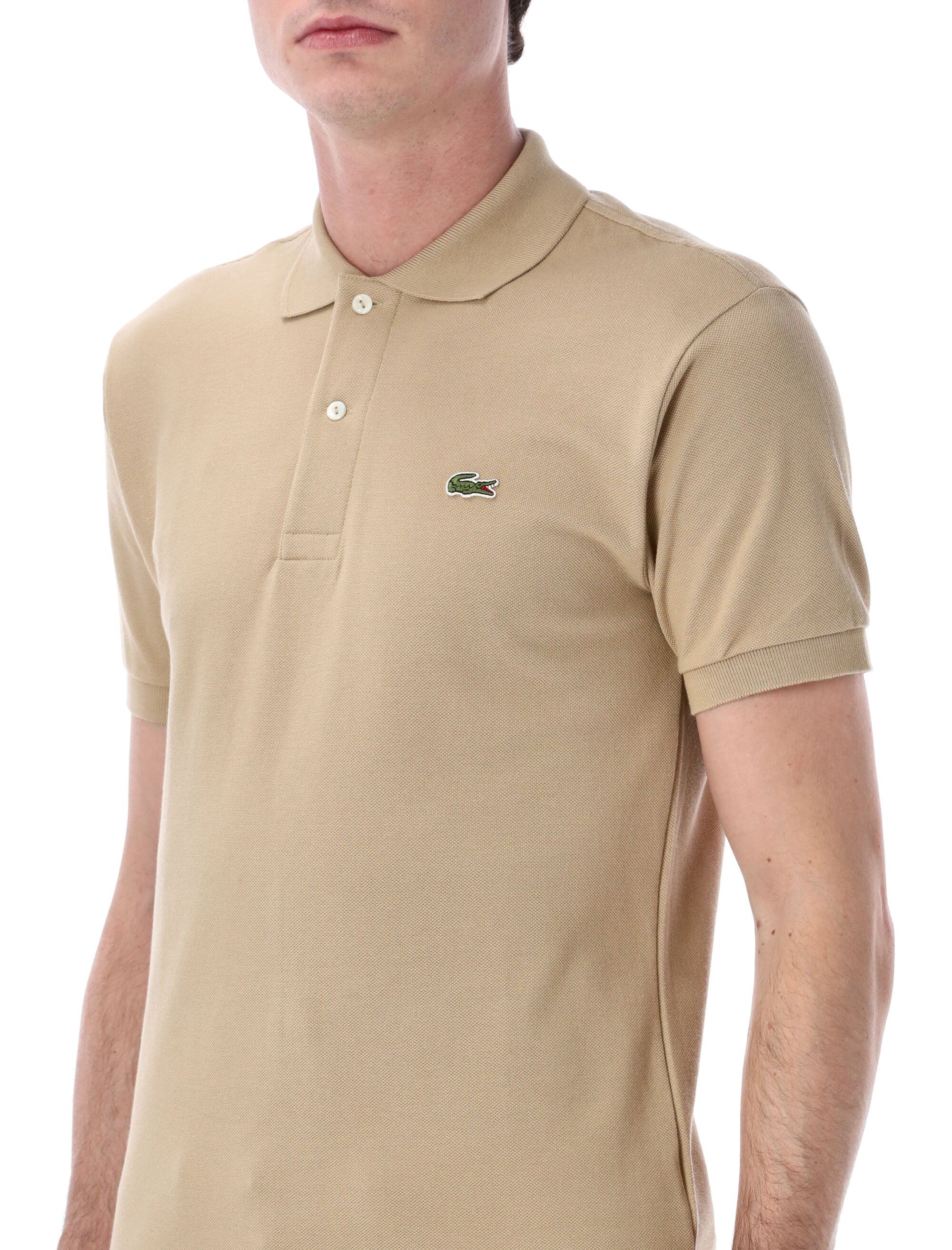 Petit Piqué Polo with Ribbed Collar and Signature Embroidery