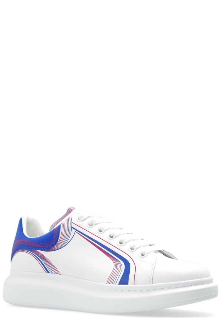 Sole Sneakers With Colorful Wave Patterns