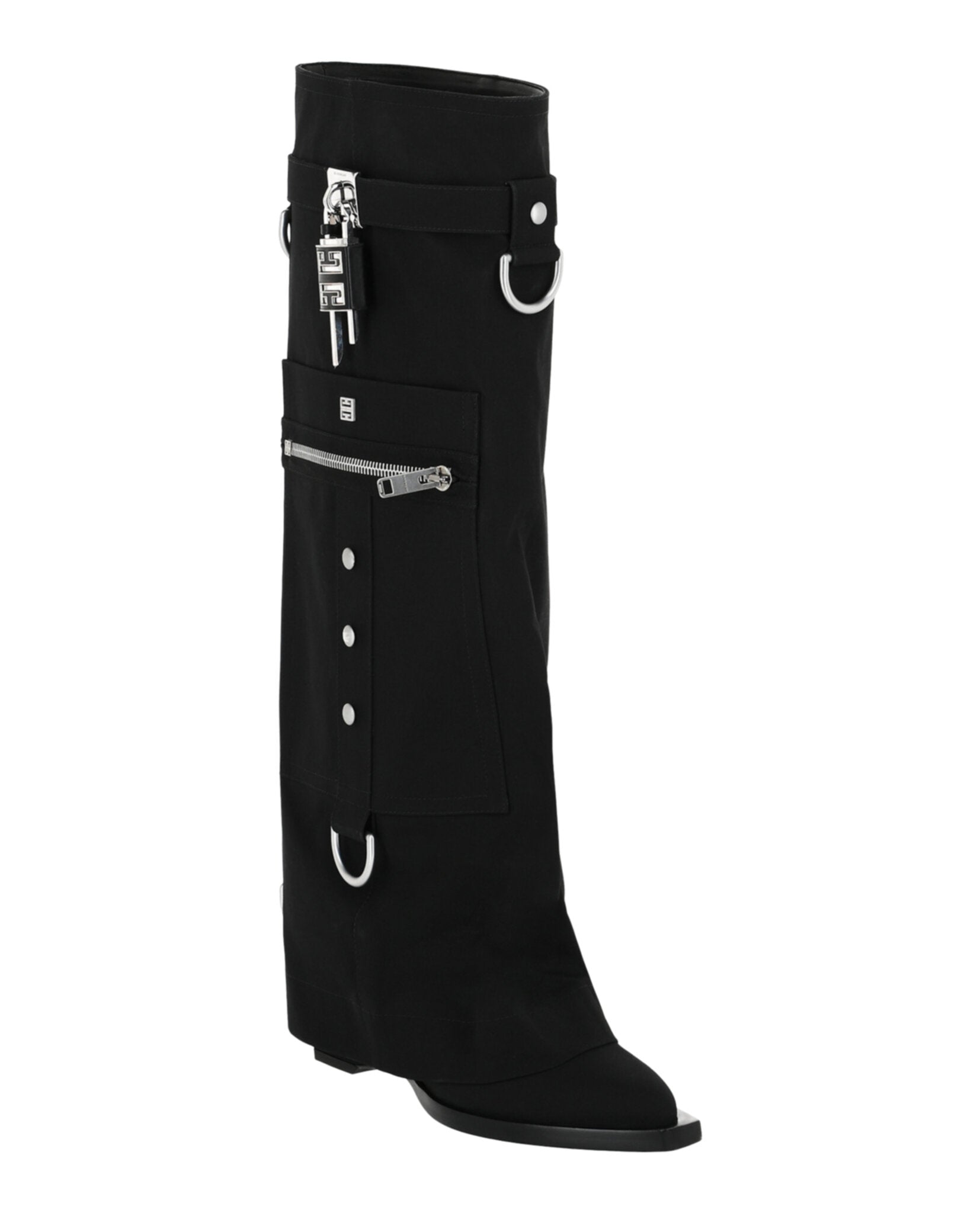 Shark Lock Cowboy Boots With Pocket Detail