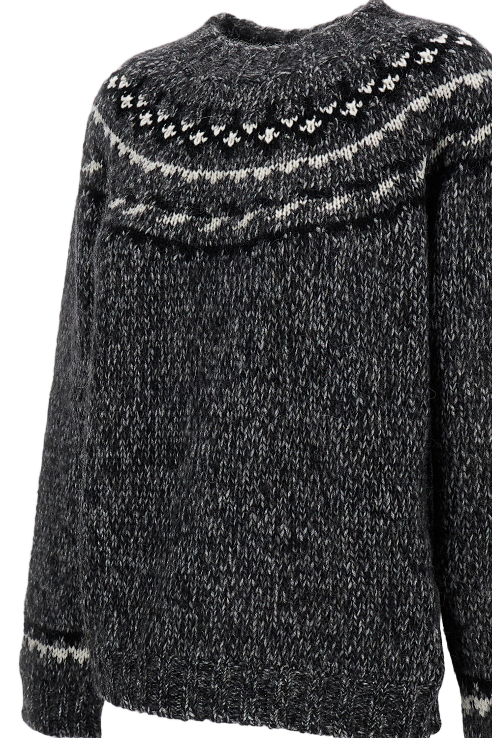 Classic Knit Sweater With Round Neckline