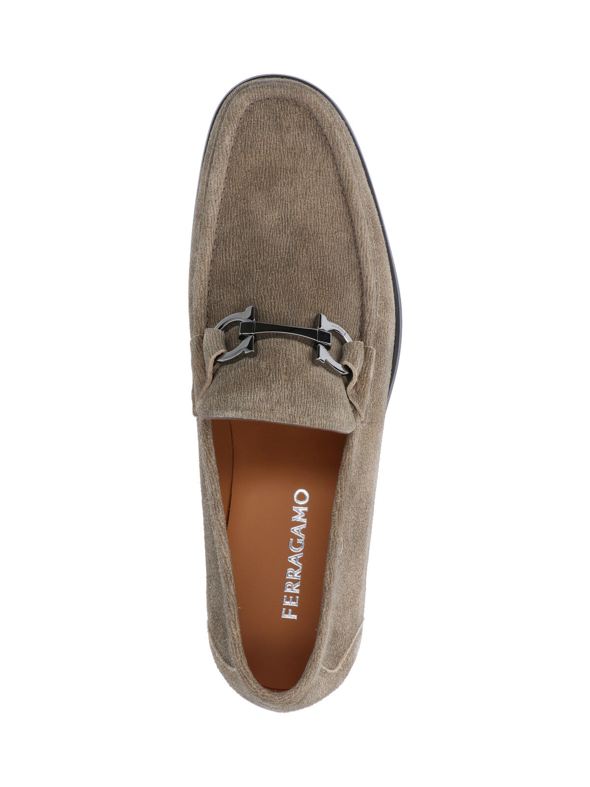 "Gancini" Suede Moccasins – Beige