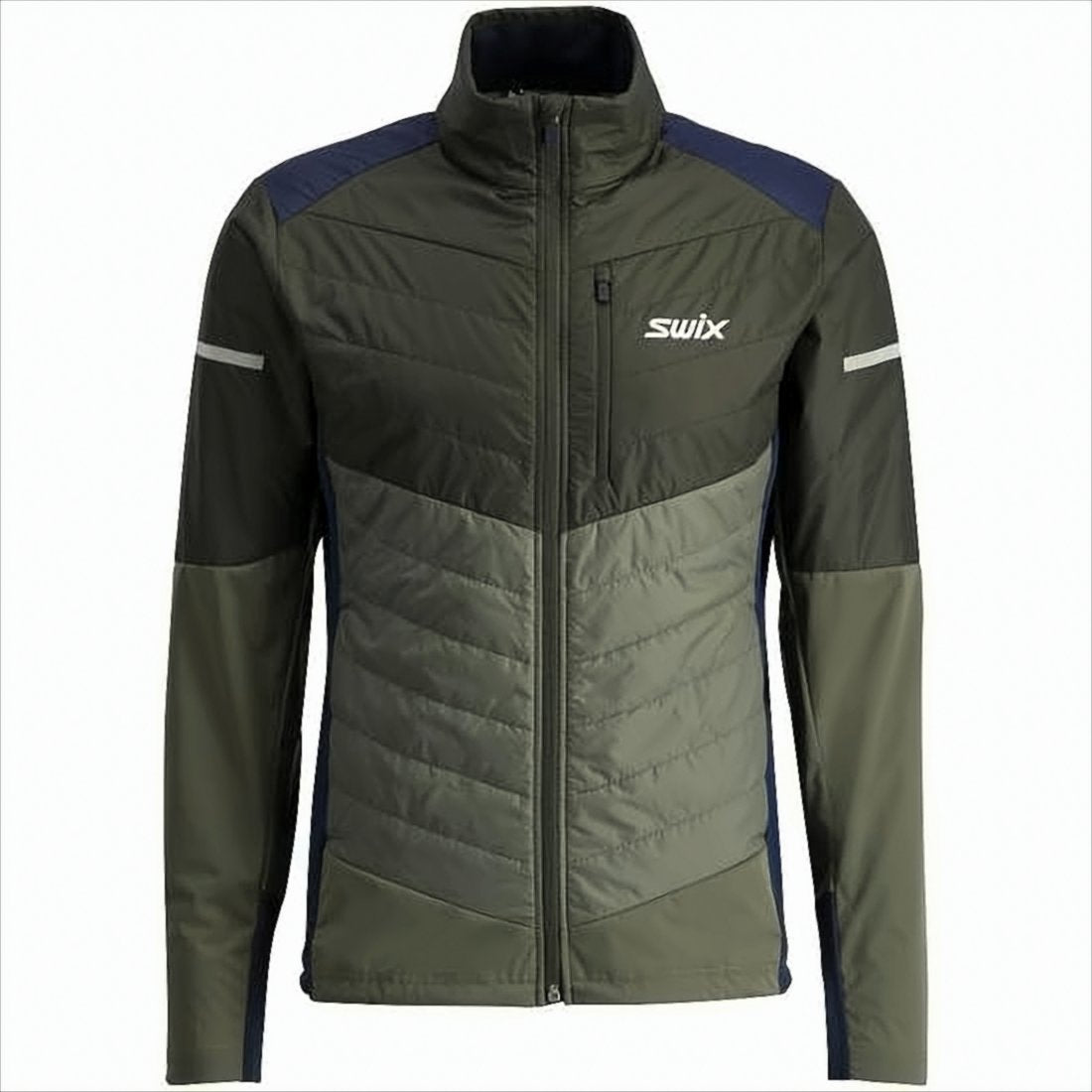 Color-Block Technical Jacket with High Collar