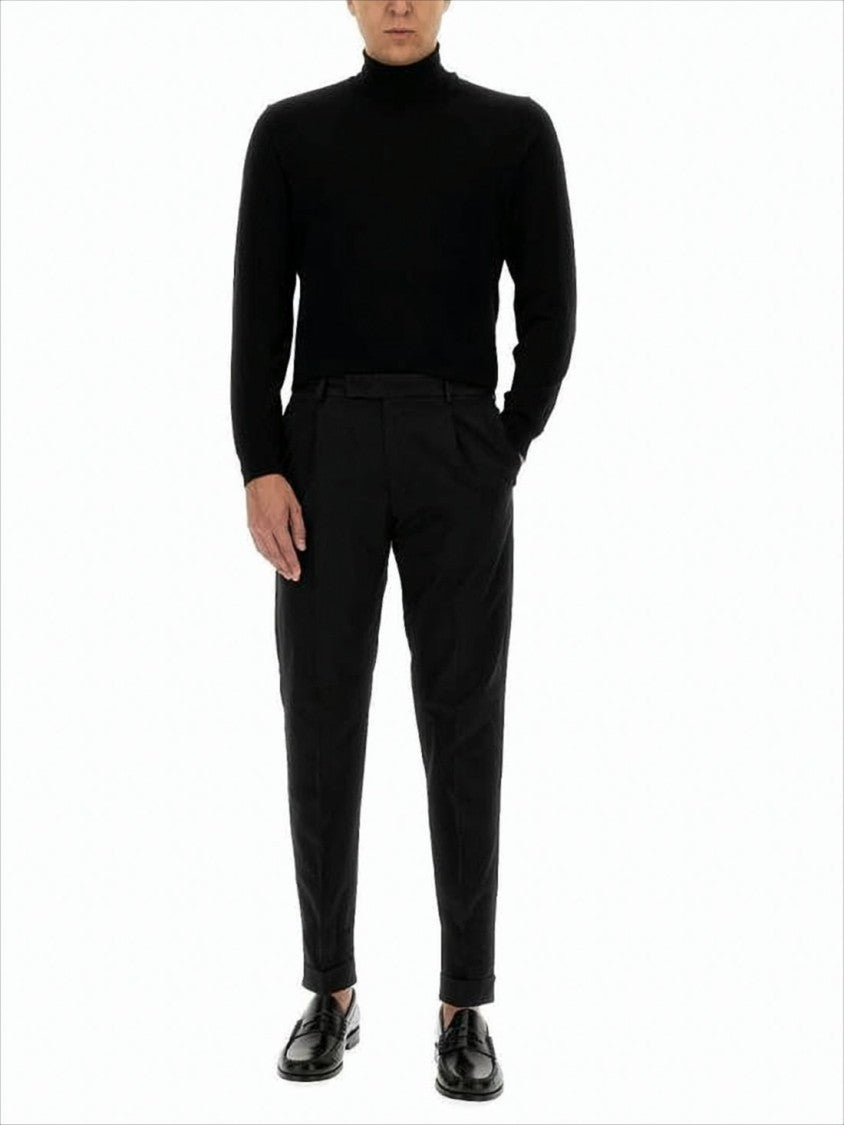 Tailored Black Straight Pants