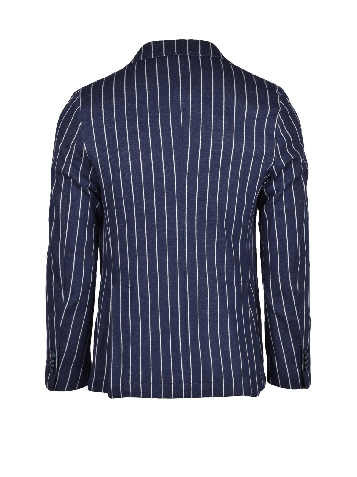 Blue Cotton Polyester Men Blazer Jacket