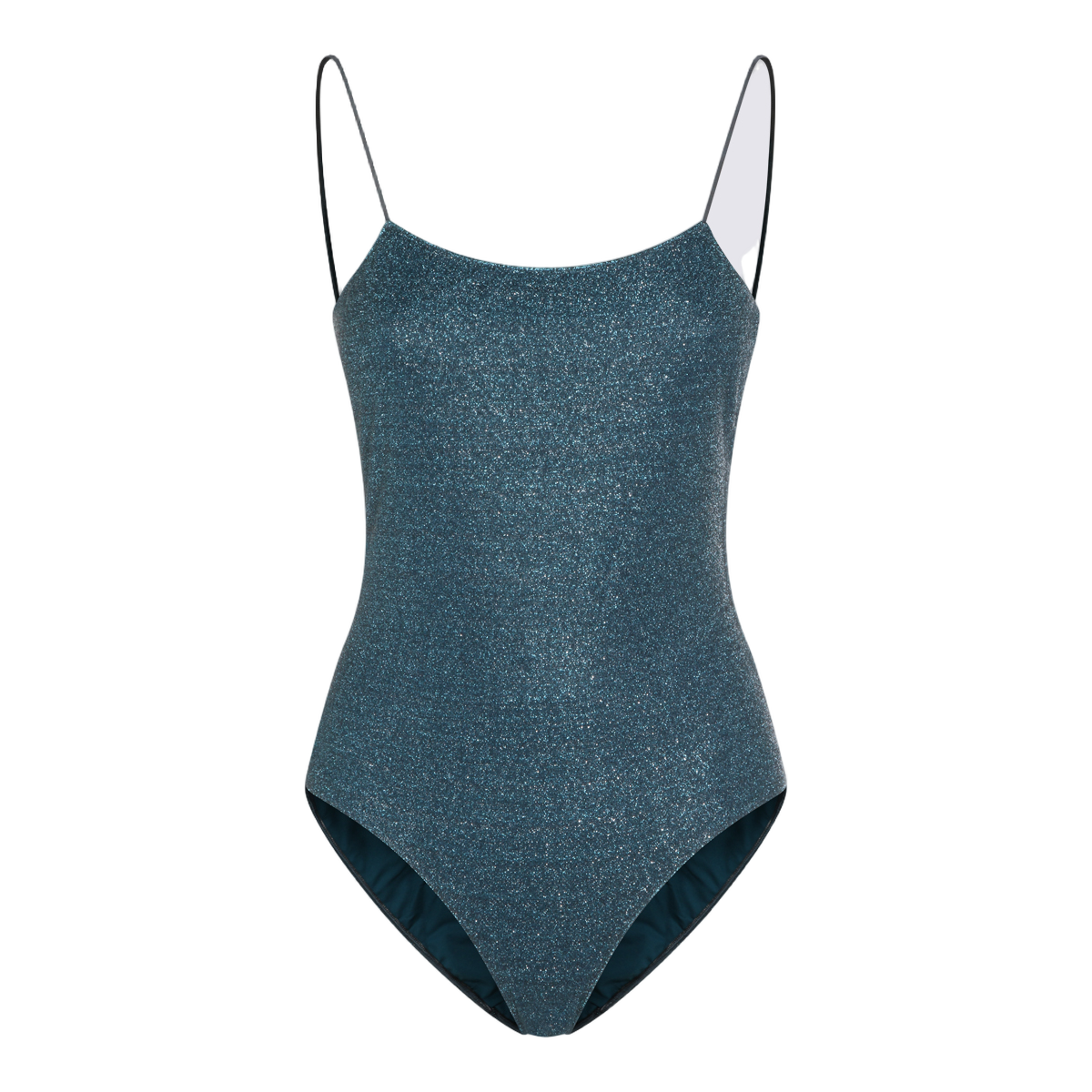 One-Piece Swimsuit with Glittery Fabric