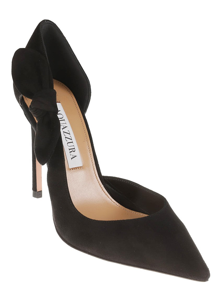 Pointed Toe Pumps With Bow Detail