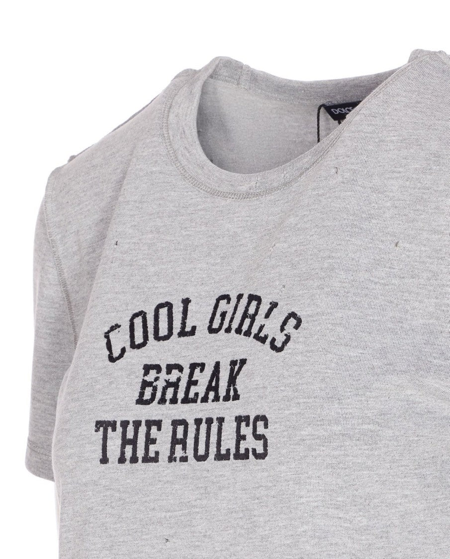 Cool Girls Brake The Rules T-Shirt – Grey