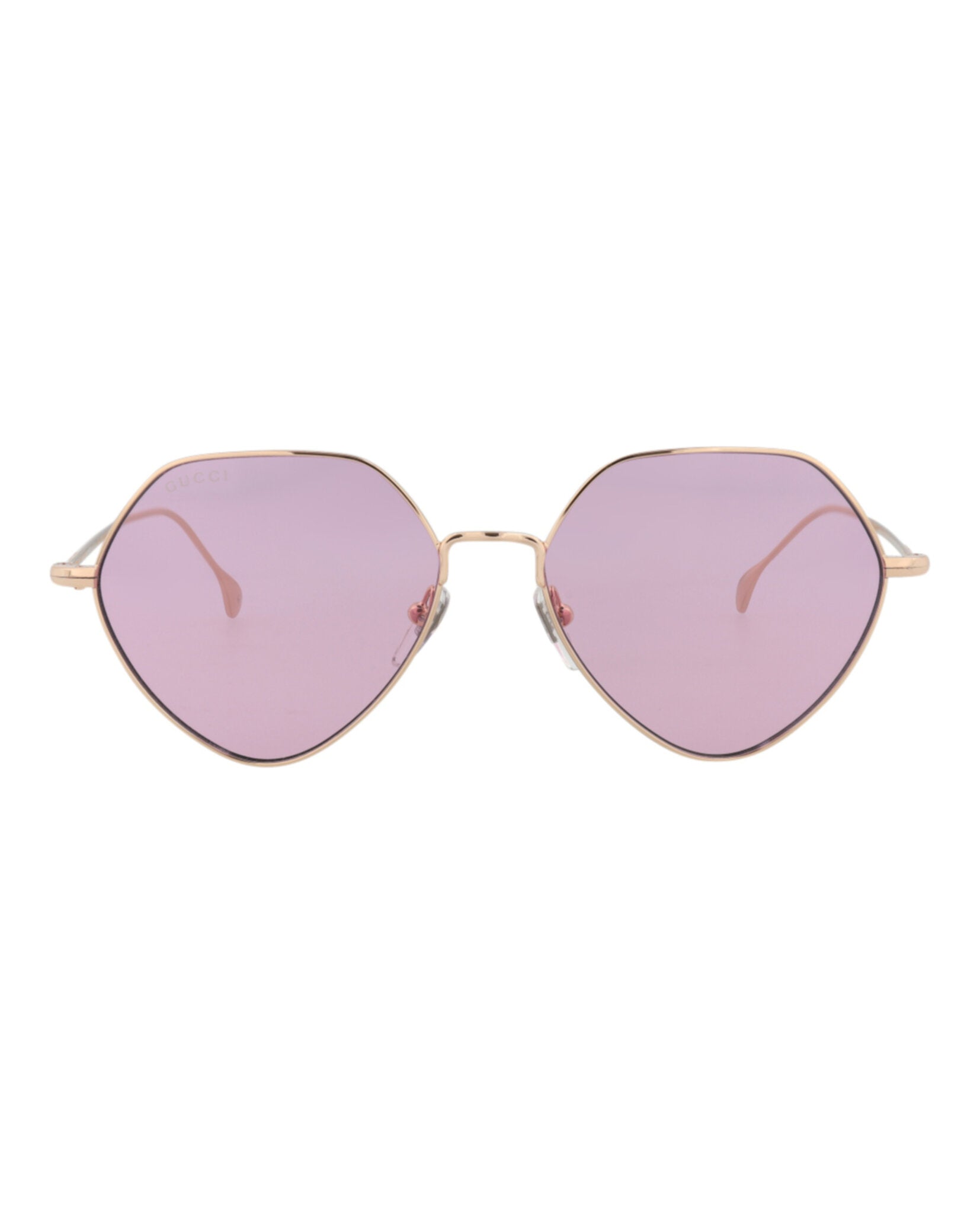 Square-Frame Metal Sunglasses
