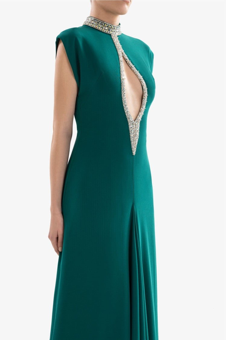 Crystal Embellished Long Dress