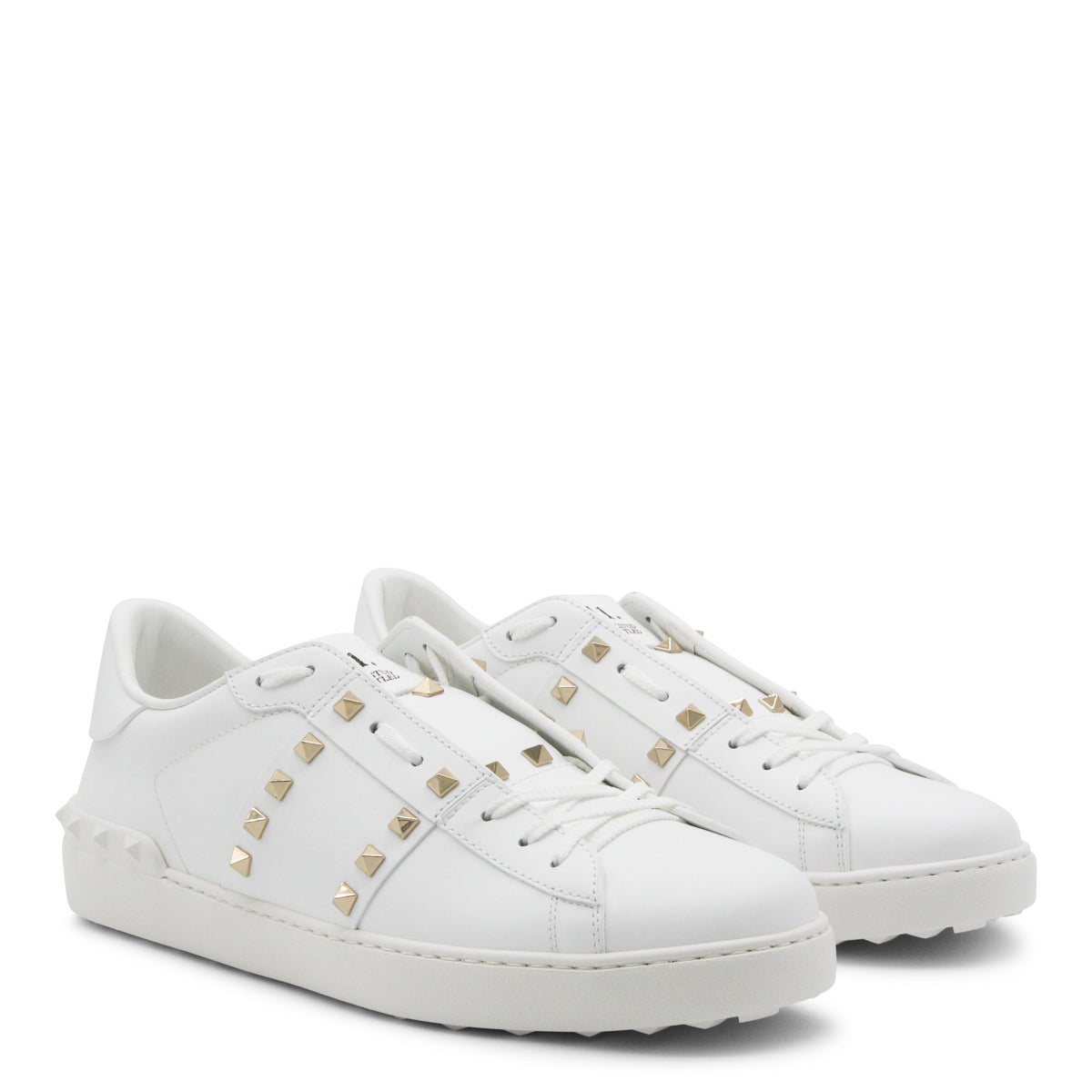 White Leather Low-Top Sneakers