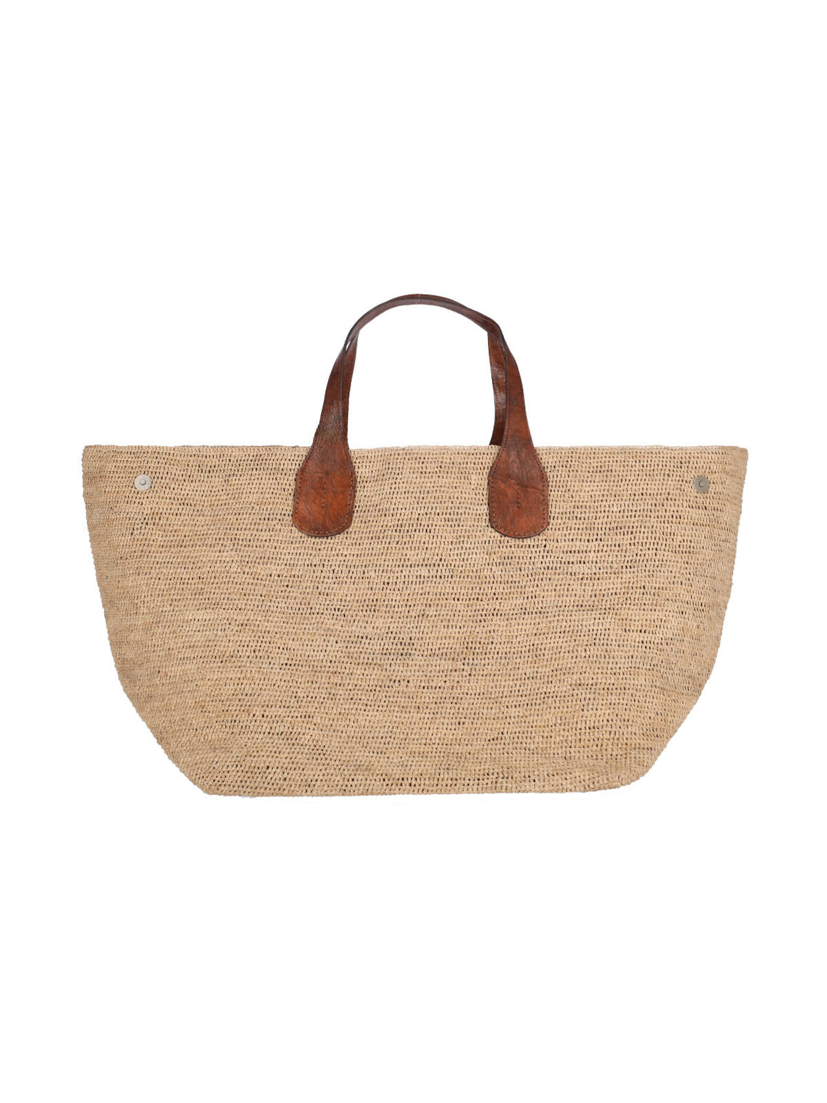 Beige Handbag With Structured Base And Versatile Carrying Options