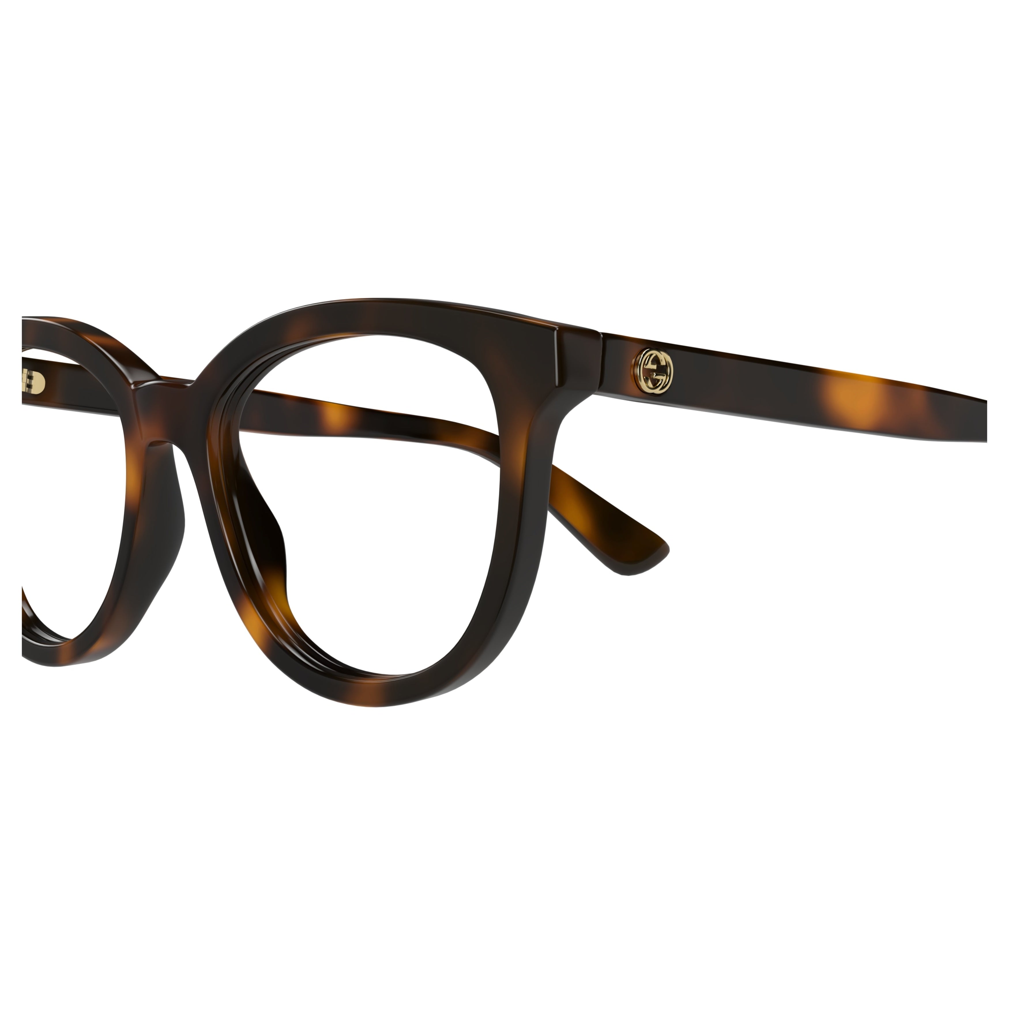 Gg1687o Bold Rounded Square Tortoiseshell Eyeglasses