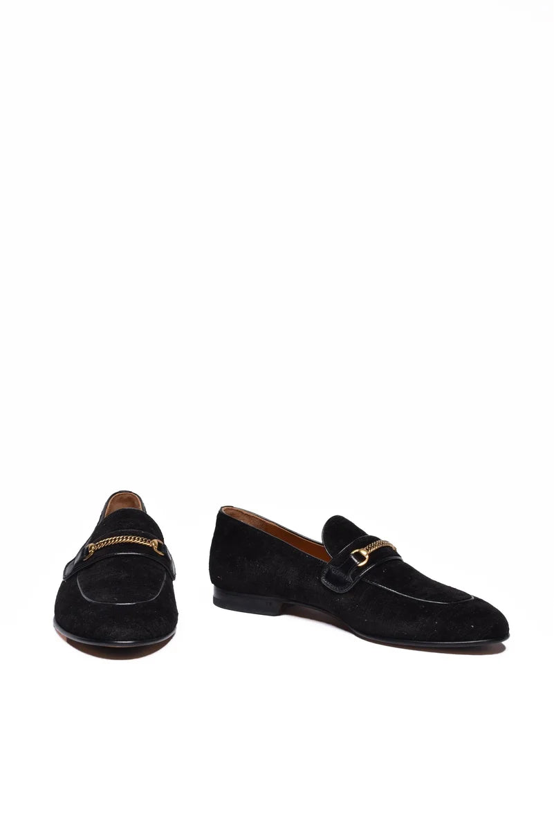 Suede Loafer - Black