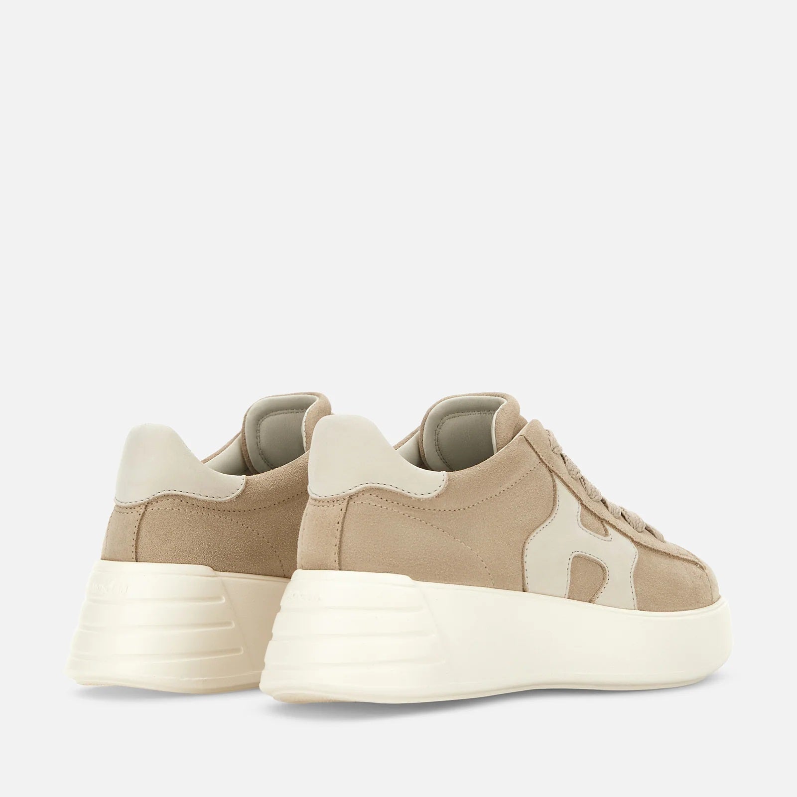 Beige Cream Rebel H562 Lace-Up Sneakers