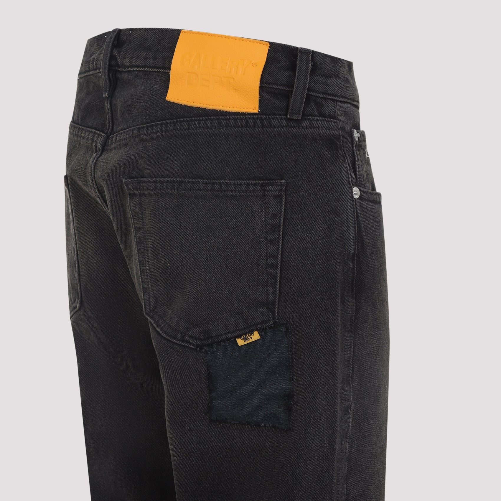 Distressed Black Jeans With Flared Leg
