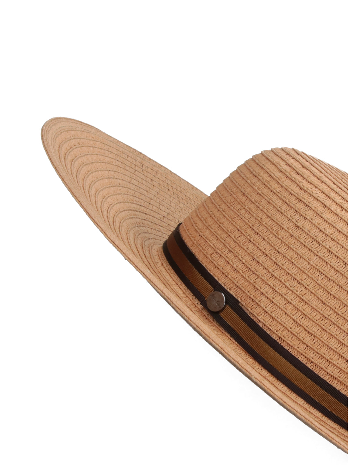 Beige Giselle Wide-Brimmed Woven Straw Hat