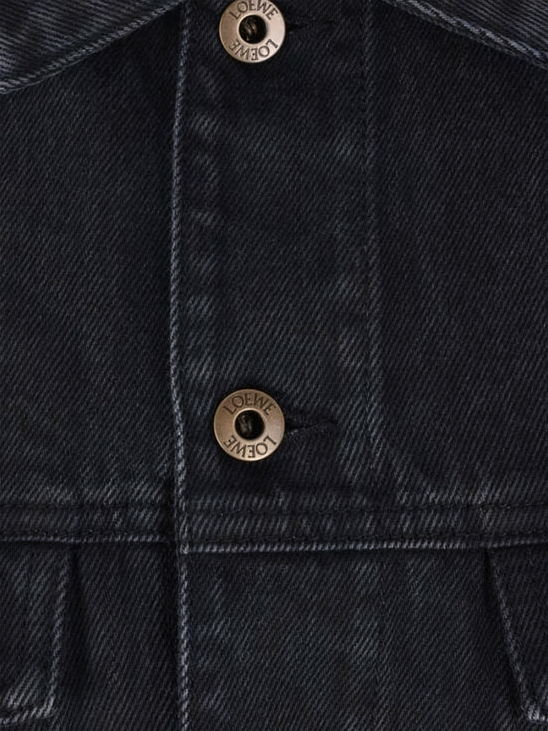 Cropped Denim Jacket with Button-Up Front