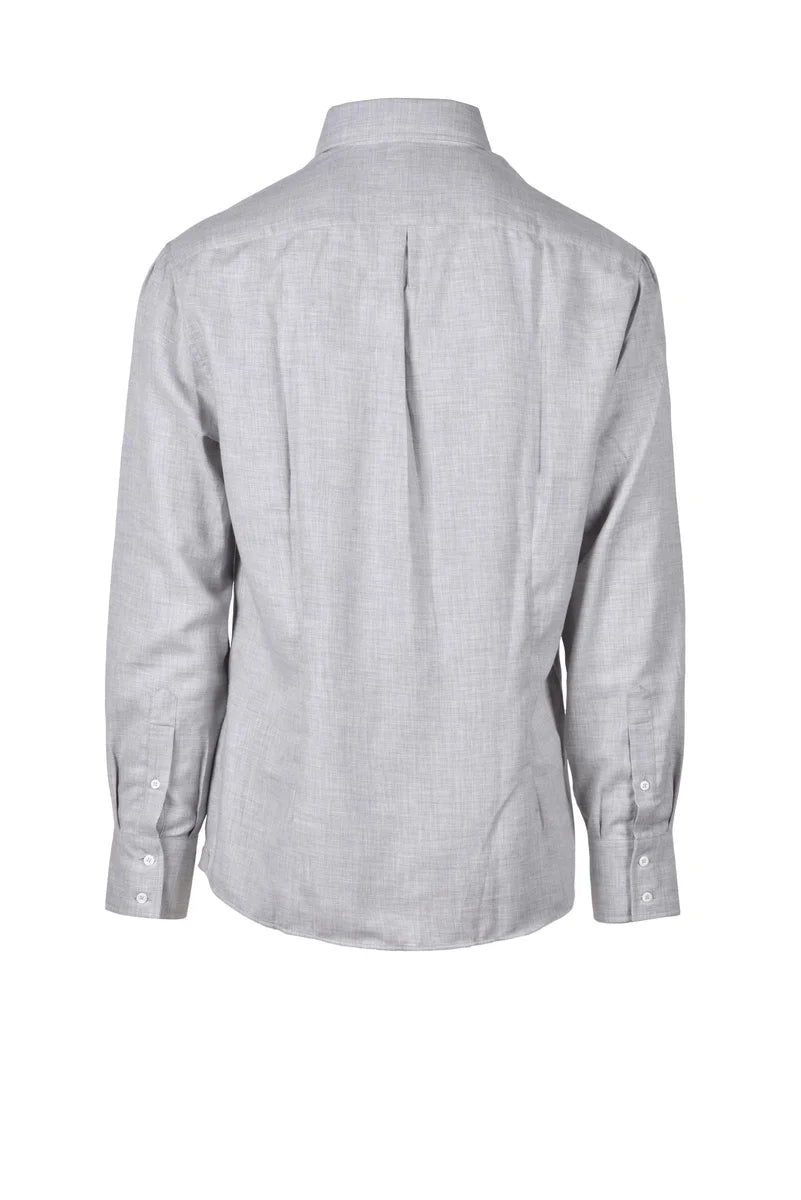 Cotton Cashmere Shirt - Light Grey
