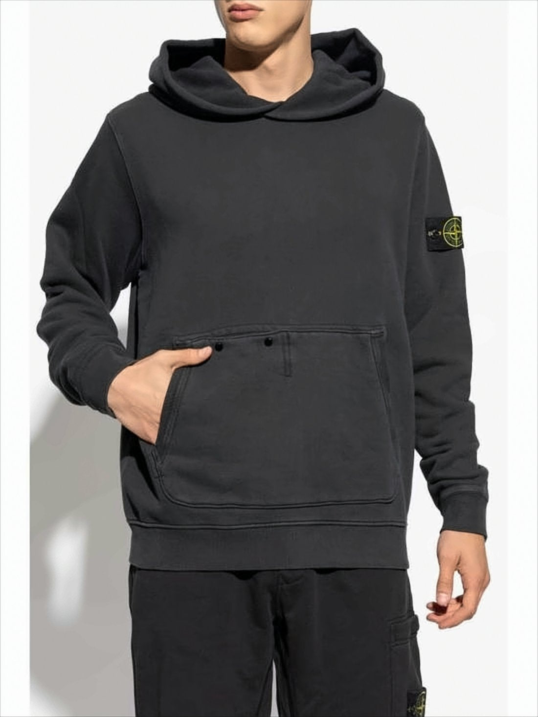 Relaxed Fit Black Hoodie