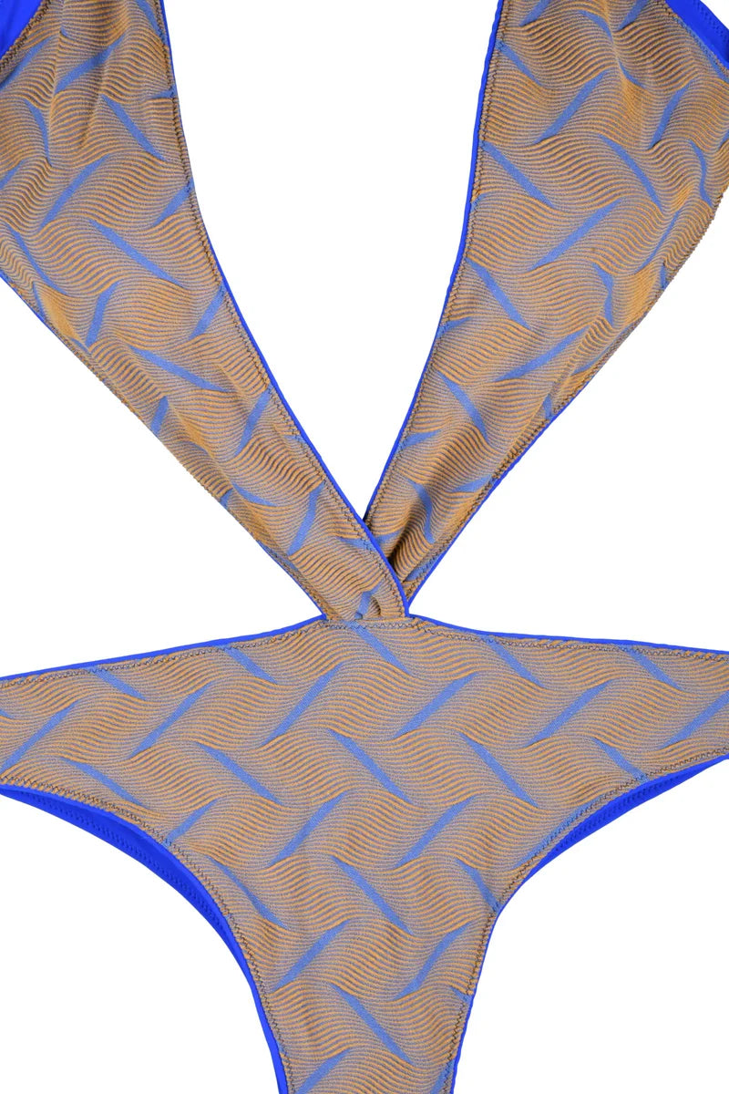 Deep V Neckline One-Piece Swimsuit