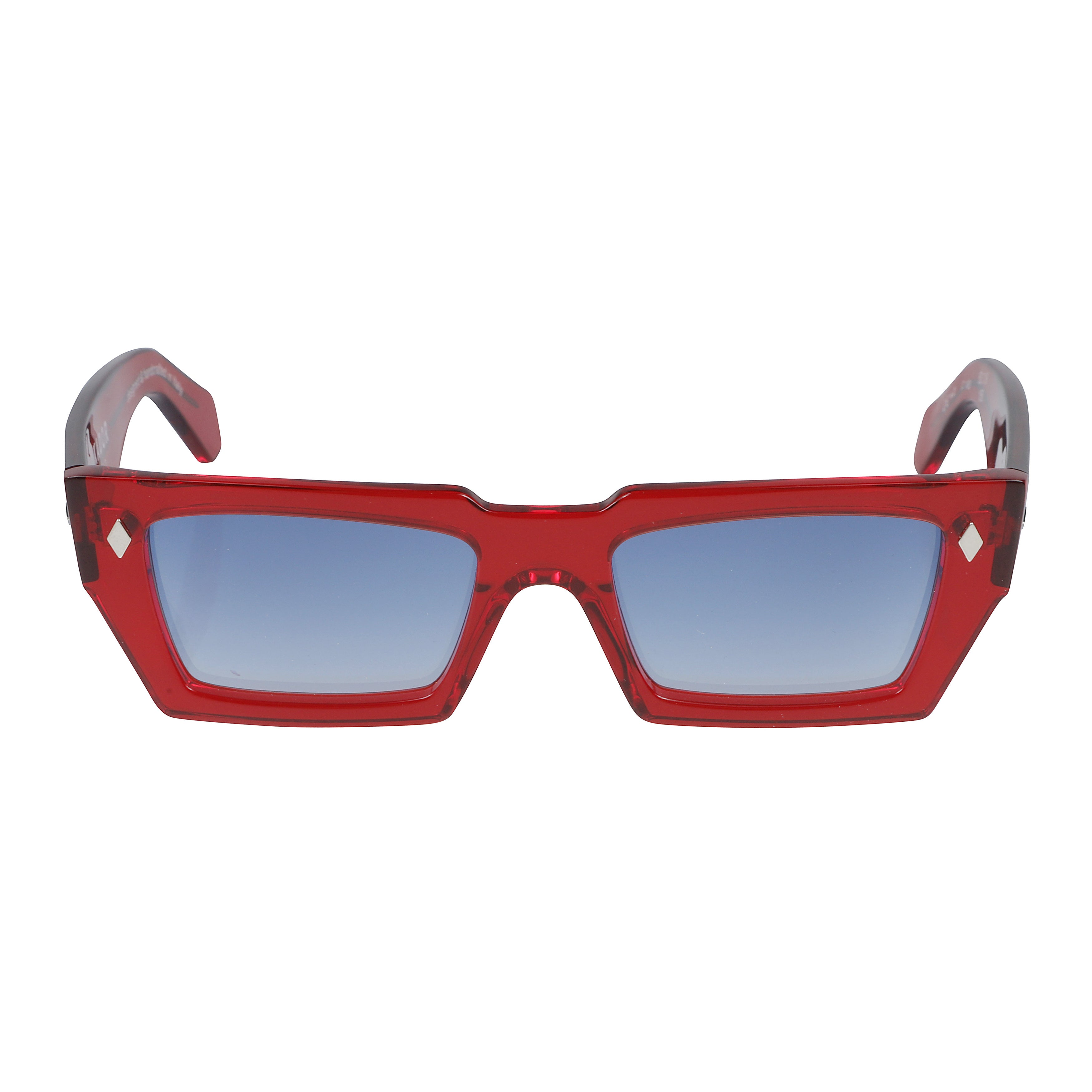 Disko Translucent Red Rectangular Frame Sunglasses
