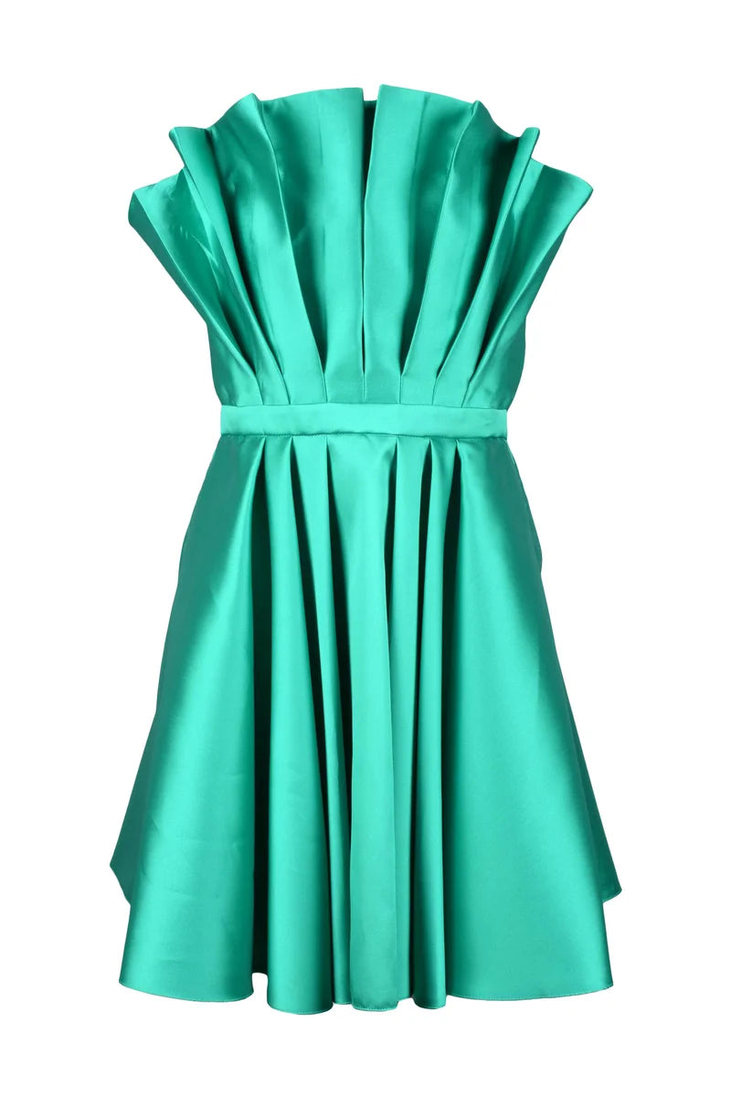Polyester Bustier Dress - Green
