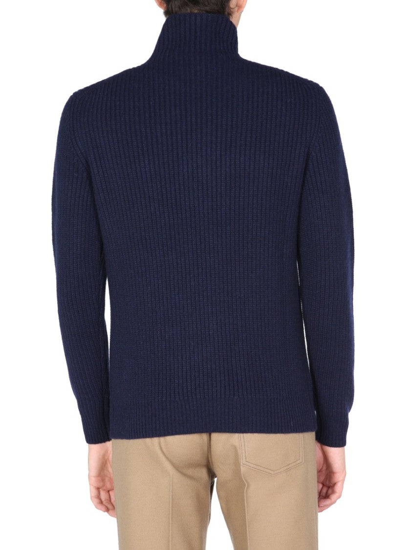 Navy Blue Turtleneck Sweater