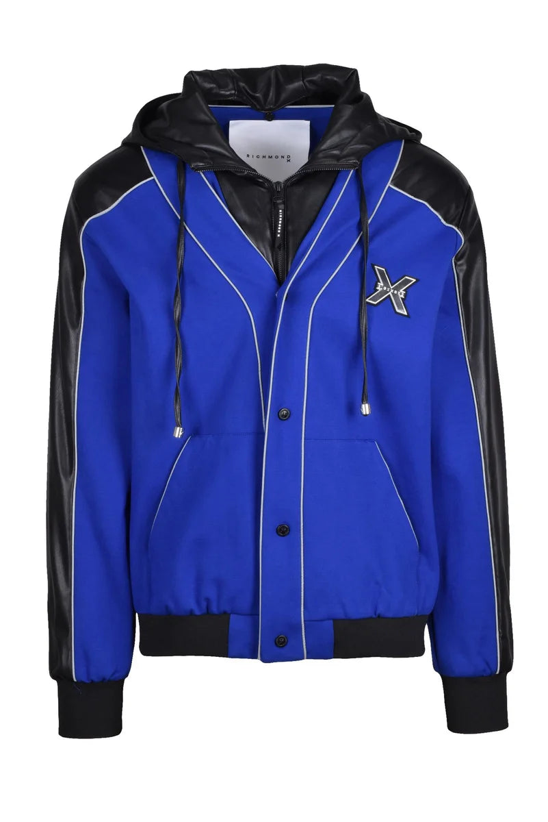 Jacket Viscose/Nylon - Black/Blue