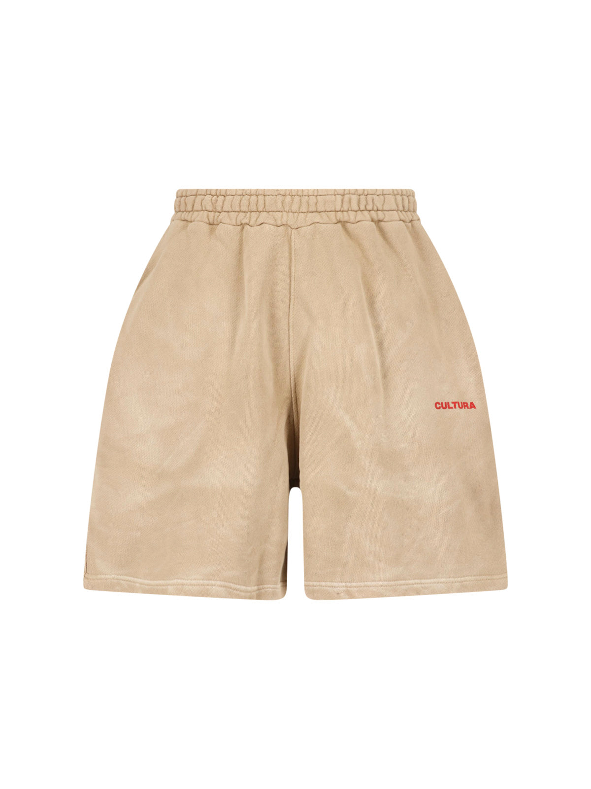 Relaxed Fit Shorts with Elastic Waistband and Subtle Branding