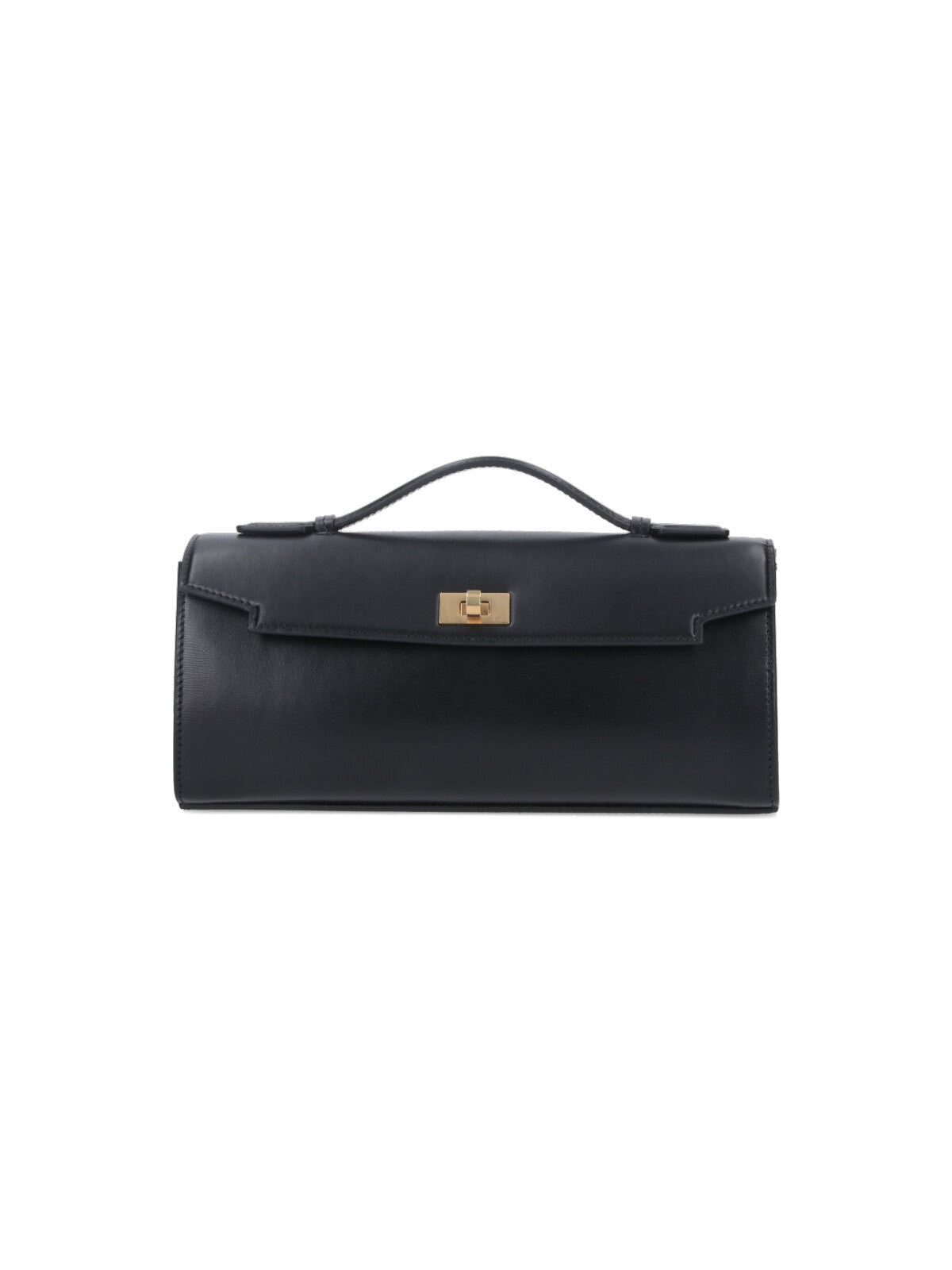 Rectangular Black Leather Clutch