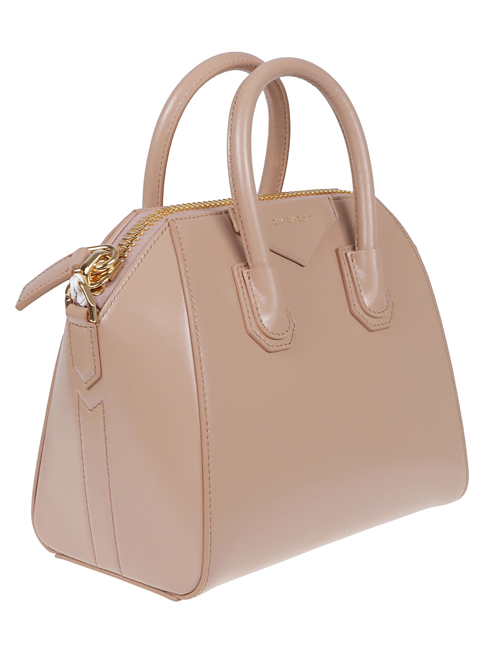 Structured Calf Leather Shoulder Bag