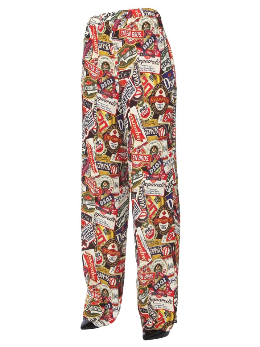 Printed Wide Leg Pants