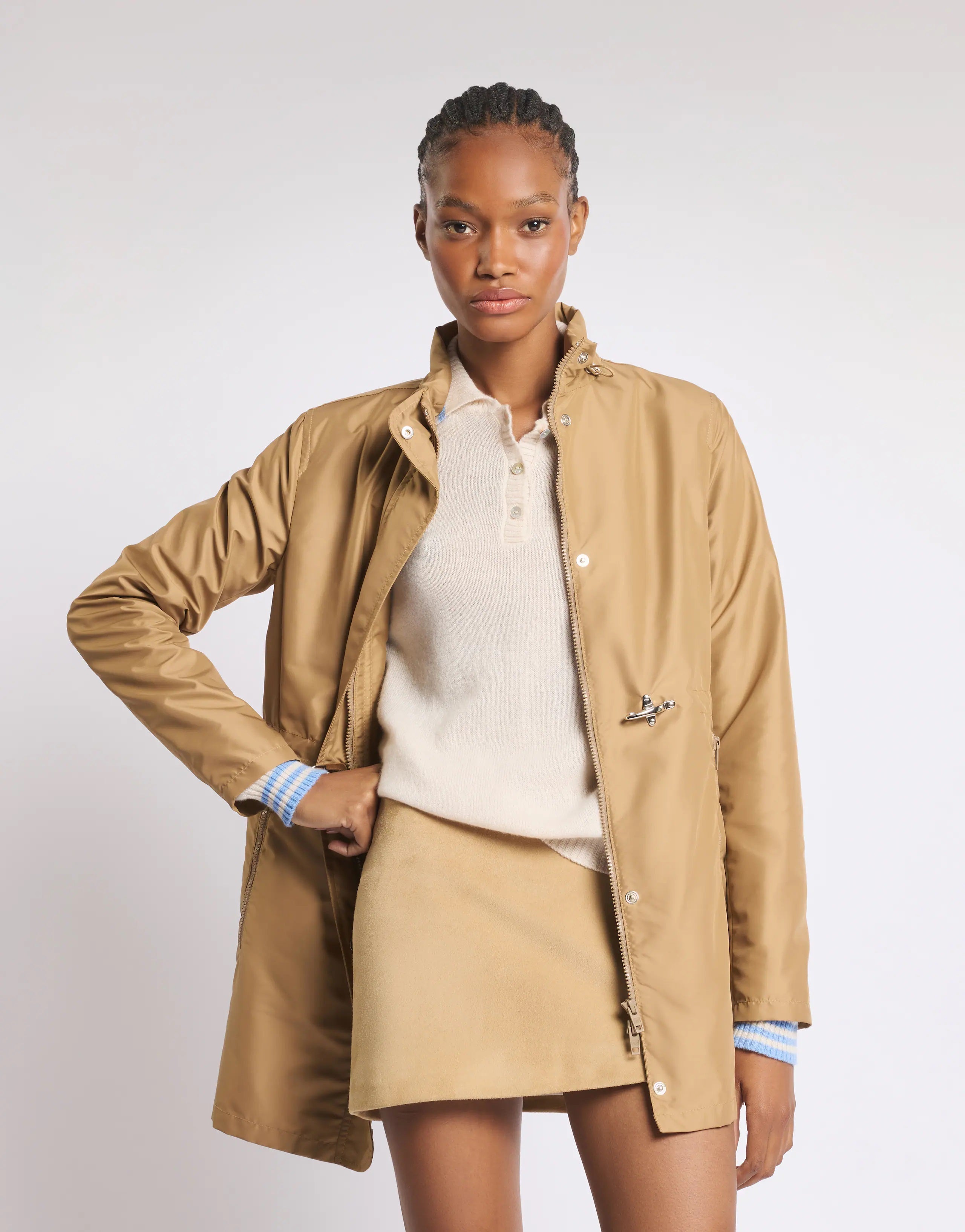 Cappuccino-Toned New Virginia Coulisse Coat