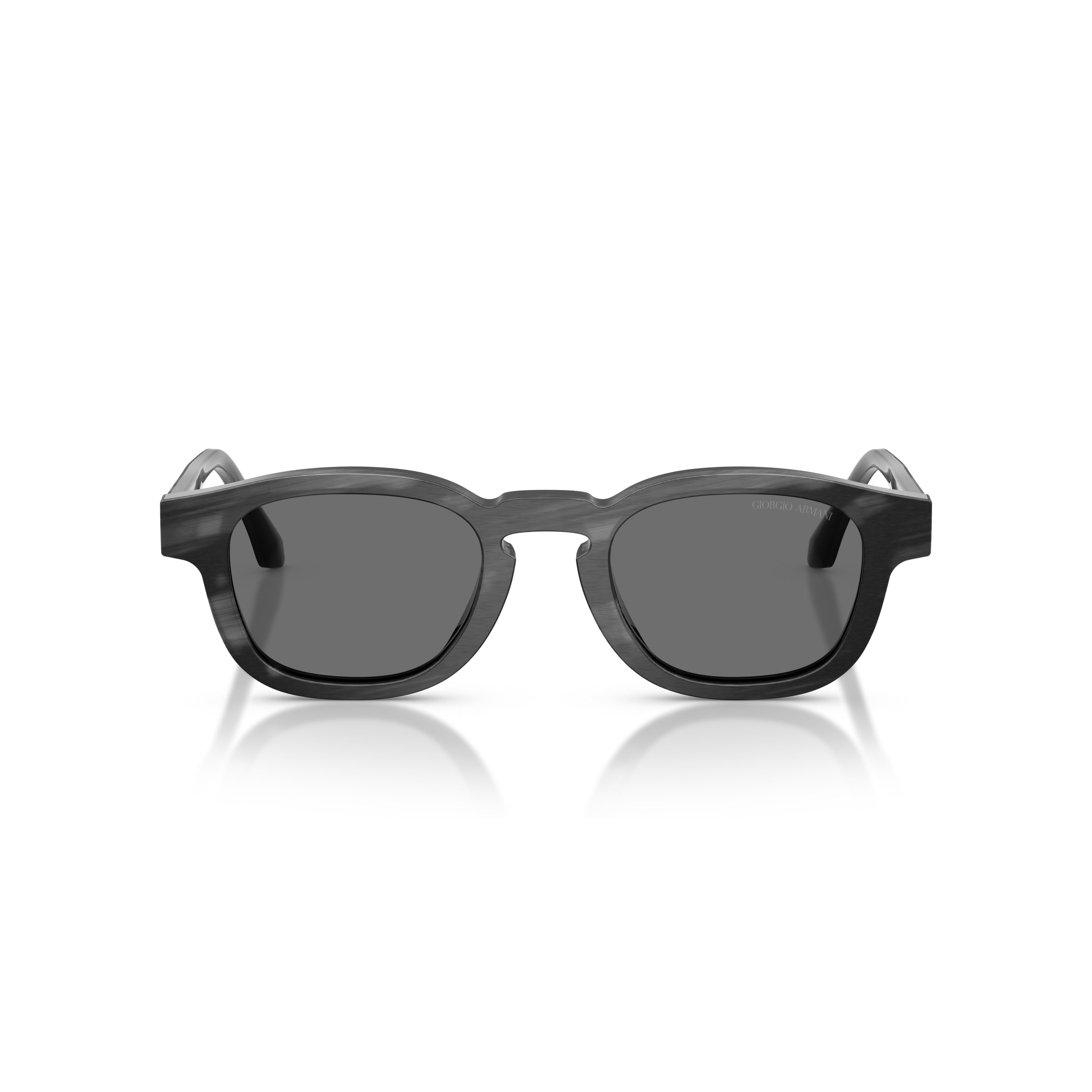 0ar8254u Rounded Square Acetate Sunglasses with Subtle Marbled Finish