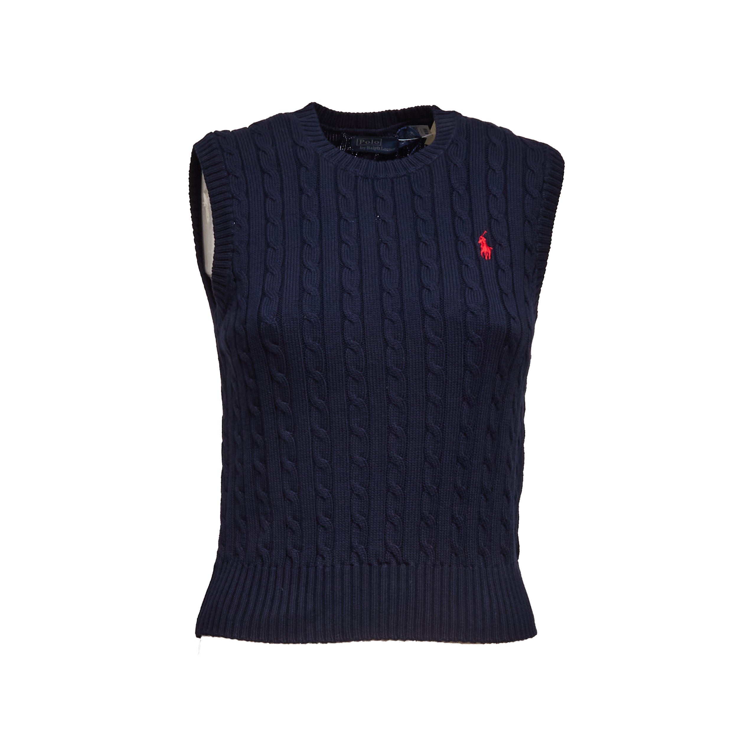 Cable-Knit Crewneck Vest