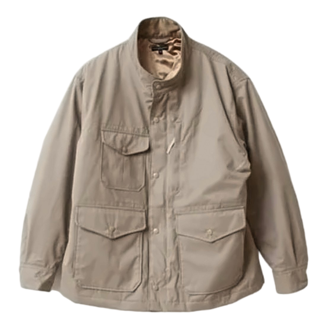 Lightweight Utilitarian Jacket with Stand Collar and Flap Pockets
