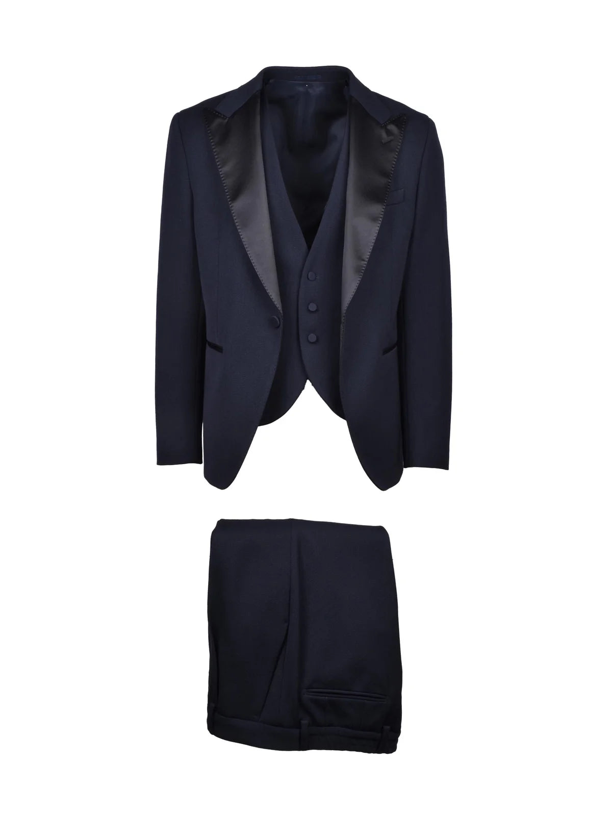 Midnight Blue Virgin Wool Polyamide Suit