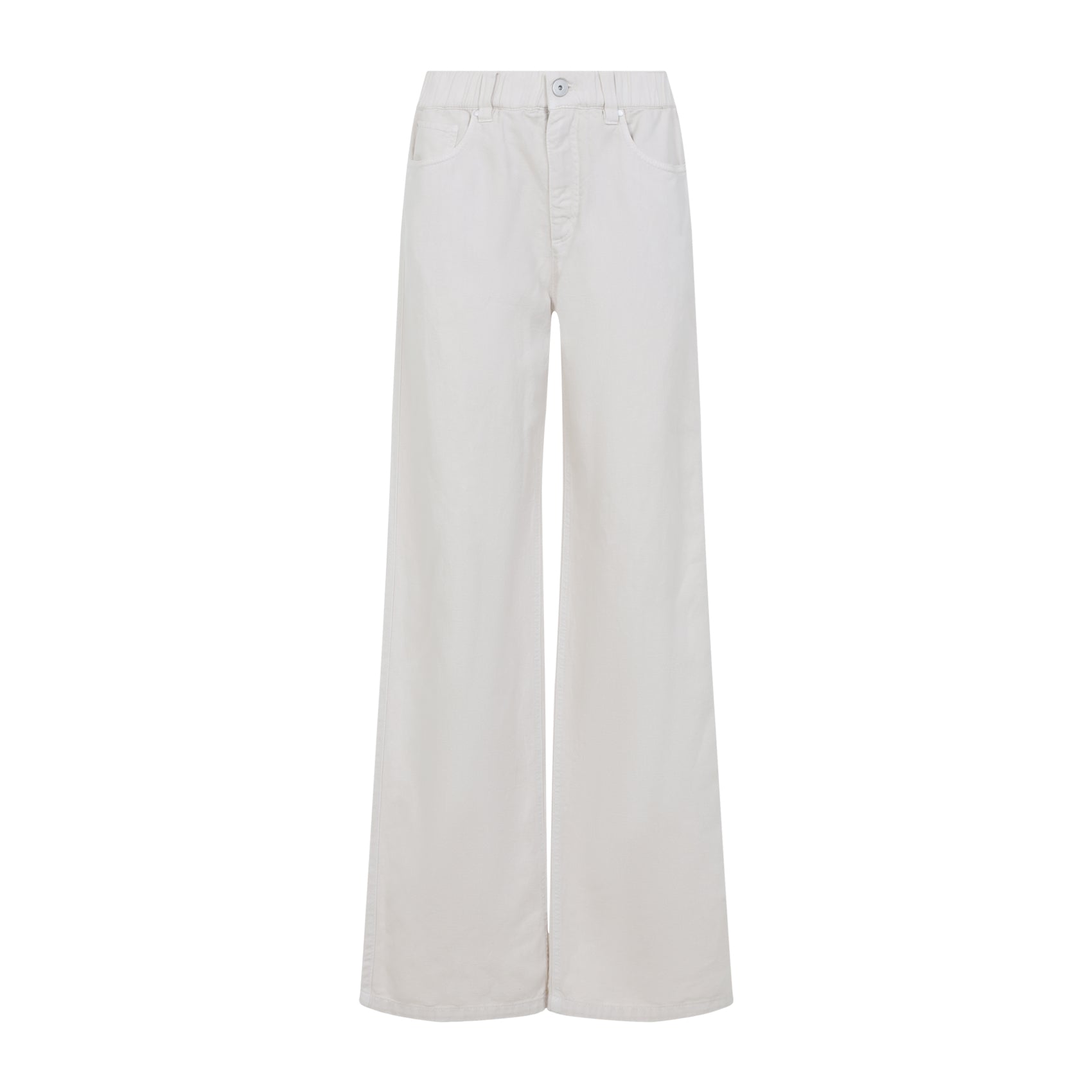 Wide-Leg Trousers In Cotton-Linen Blend