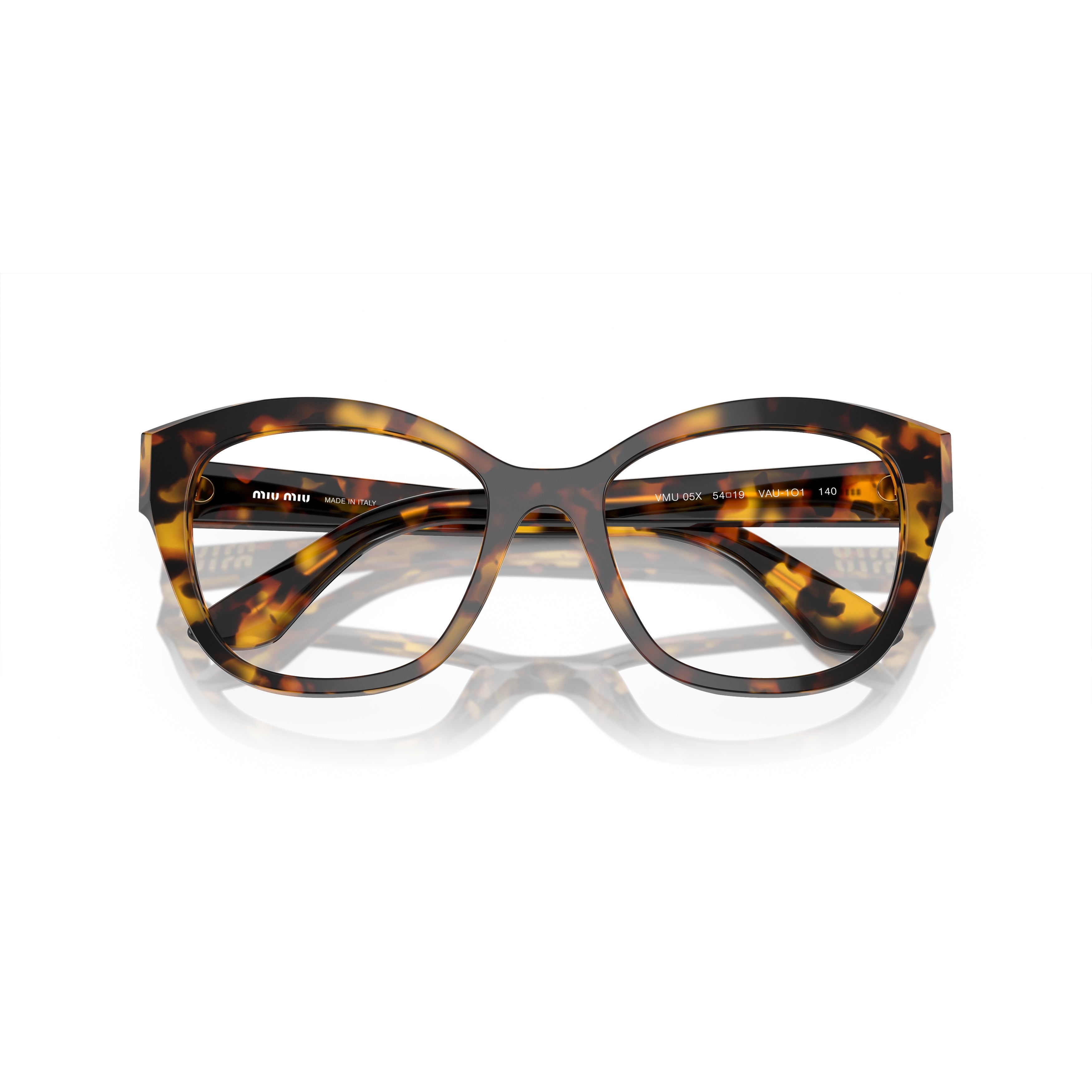 0mu 05xv Bold Cat-Eye Tortoiseshell Eyeglasses