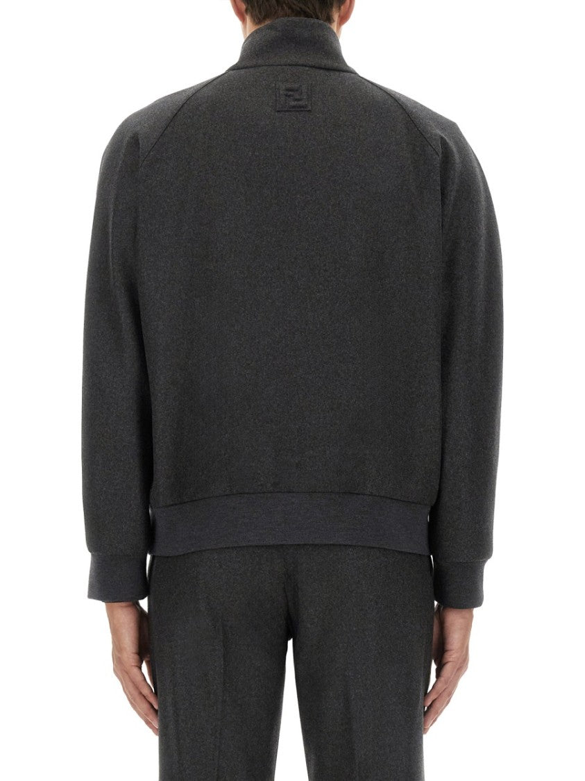Cashmere Blouson With High Collar